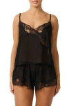 Kat The Label Hayden Lace Trim Tap Shorts In Black
