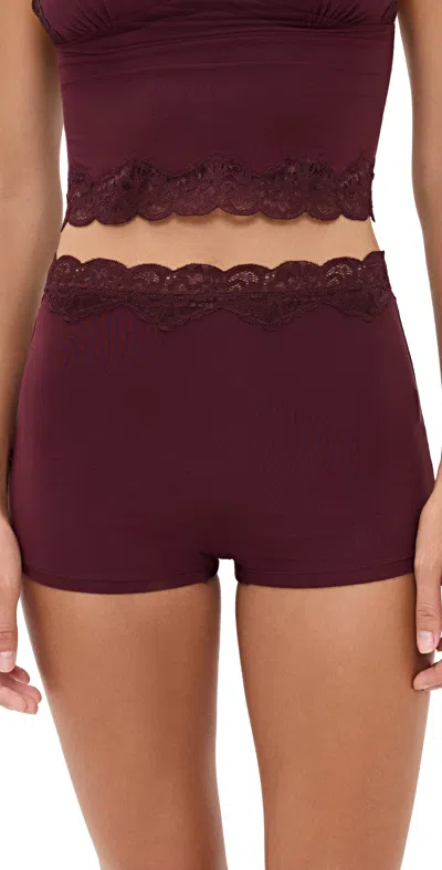 Kat The Label Hugo Boy Shorts Raisin In Purple