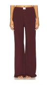 Kat The Label Hugo Pant In Burgundy