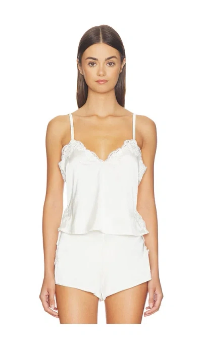 Kat The Label Jean Camisole Top In White