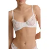 Kat The Label Jojo Embroidered Mesh Thong In White