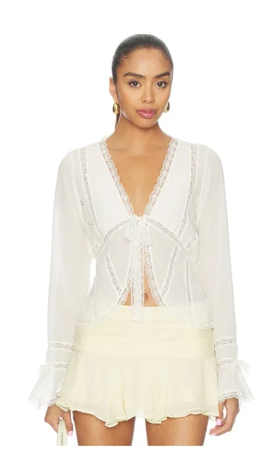 Kat The Label Lana Blouse Top In Yellow