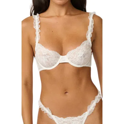 Kat The Label Lulu Ruffle Lace Trim Underwire Bra In Multi