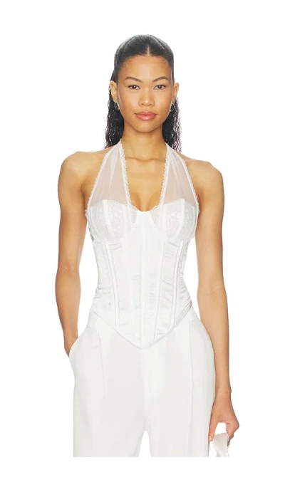 Kat The Label Marilyn Corset Top In White