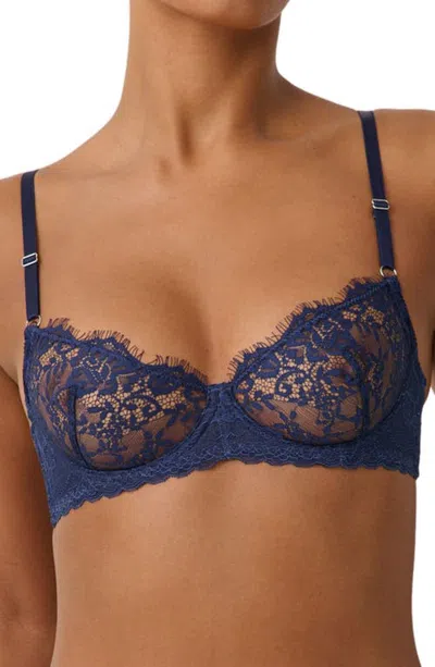 Kat The Label Maverick Lace Underwire Bra In Midnight