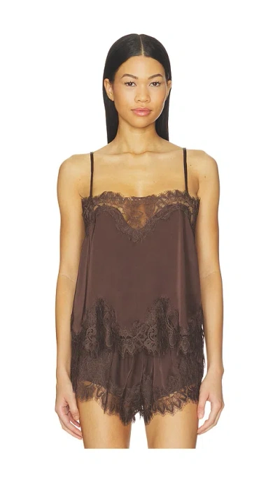Kat The Label Olivia Camisole Top In Brown
