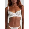 Kat The Label Sofia Embroidered Mesh Underwire Bra In White