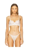 Kat The Label Sofia Embroidered Mesh Underwire Bra In White