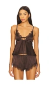 Kat The Label Sorrento Camisole In Brown