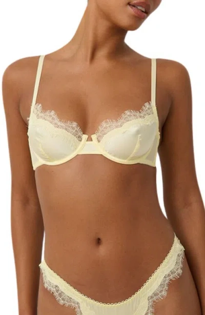 Kat The Label Sorrento Limencello Underwire Bra In Neutral