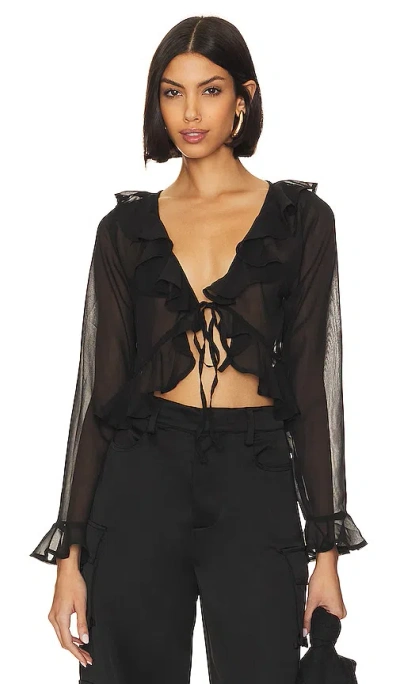 Kat The Label Winnie Blouse In Black