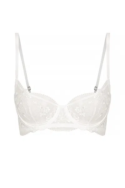 Kat The Label Women's Entice Balconette Lace Bra In White