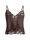 Kat The Label Women's Harley Chiffon & Lace Camisole In Espresso