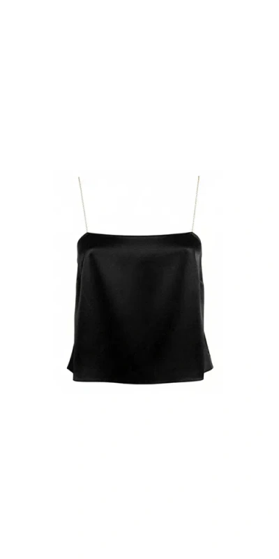 Kat Zarra Silk Cami Tank In Blue