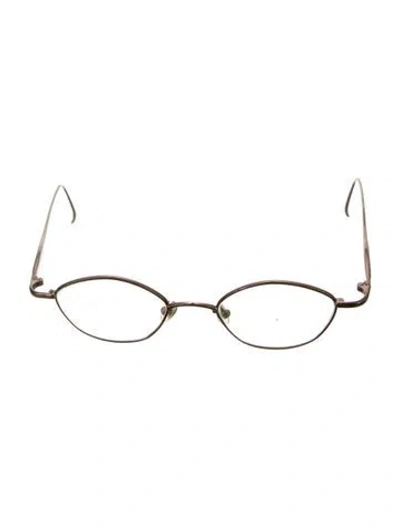 Pre-owned Kata Szegedi Round Eyeglasses In Brown