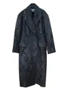 Kata Szegedi Sofia Pierced Patterned Coat In Gray