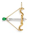 KATARINA TARAZI WHITE GOLD, YELLOW GOLD, DIAMOND AND EMERALD RA SAGITTARIUS CHARM