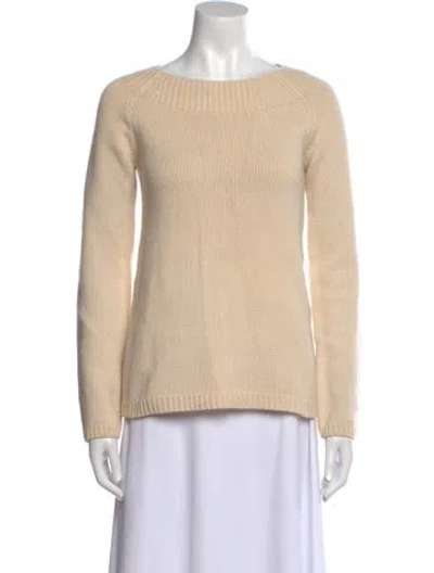 Pre-owned Katayone Adeli Bateau Neckline Sweater In Neutral