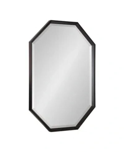 Kate And Laurel Calter Elongated Octagon Wall Mirror In Black