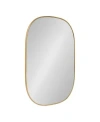 Kate And Laurel Caskill Rounded Rectangle Gold Leaf Wall Mirror In Gold
