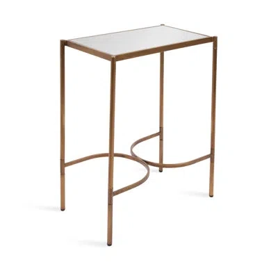Kate And Laurel Catriona Modern Glam Narrow Side Table In Gold