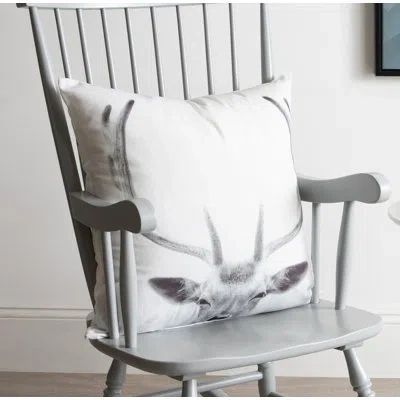 Kate And Laurel Como Deer Decorative Deer Print Throw Pillow Cover