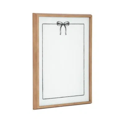 Kate And Laurel Coquette Black Bow And Frame Dry Erase By The Creative Bunch Studio Framed Glass Dry Erase Wall Art  In Blake Gold