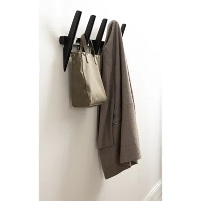 Kate And Laurel Five-hook Hanging Coat Rack In Black