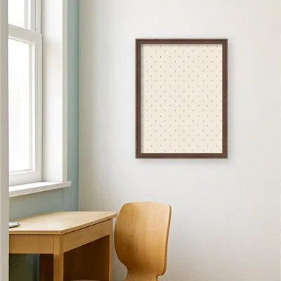 Kate And Laurel Framed Fabric Pinboard Blue Floral Printed Bulletin Board In Florence Medium Brown