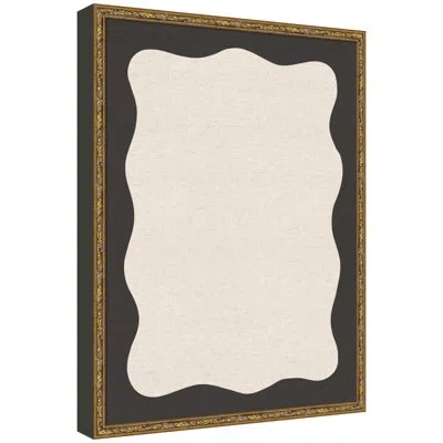 Kate And Laurel Framed Fabric Pinboard  Printed Linen Bulletin Board In Belvedere Bronze,black,beige