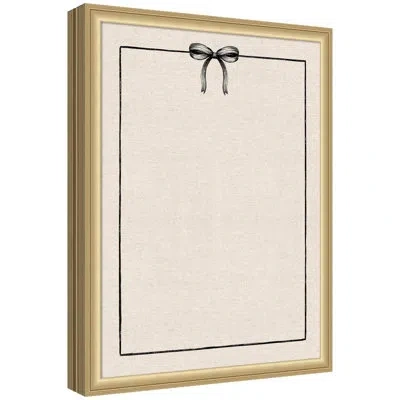 Kate And Laurel Framed Fabric Pinboard  Printed Linen Bulletin Board In Florence Gold