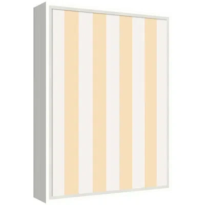 Kate And Laurel Framed Fabric Pinboard  Printed Linen Bulletin Board In Lucie White