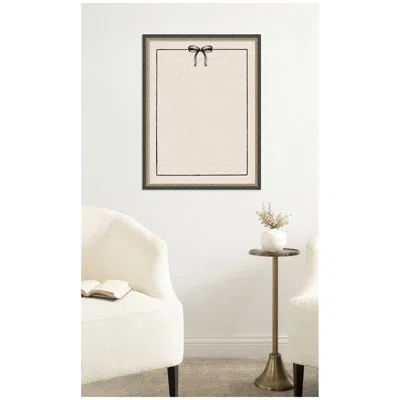 Kate And Laurel Framed Fabric Pinboard  Printed Linen Bulletin Board In Matinee Black Bronze