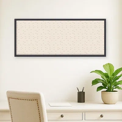 Kate And Laurel Framed Fabric Pinboard Retro Starburst Printed Bulletin Board In Edith Black