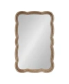 Kate And Laurel Hatherleigh Scallop Wood Wall Mirror In Medium Bro