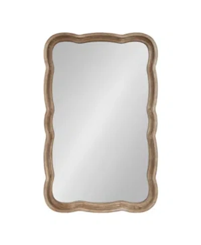 Kate And Laurel Hatherleigh Scallop Wood Wall Mirror In Medium Bro