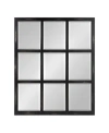 Kate And Laurel Hogan 9 Windowpane Wood Wall Mirror In Black