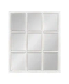 Kate And Laurel Hogan 9 Windowpane Wood Wall Mirror In White