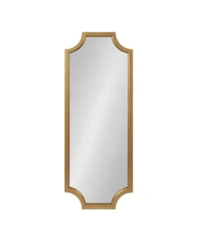 Kate And Laurel Hogan Framed Scallop Full Length Wall Mirror In Gold