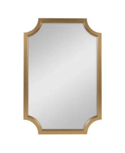 Kate And Laurel Hogan Framed Scallop Wall Mirror In Gold