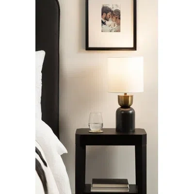 Kate And Laurel Marley Modern Sculptural Bedside Table Lamp In Gold
