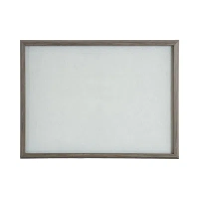 Kate And Laurel Natural Linen Cloud Dancer White By The Creative Bunch Studio Framed Glass Dry Erase Wall Art White  In Blake Greywash