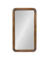 Kate And Laurel Pao Framed Wood Wall Mirror In Medium Bro
