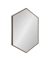 Kate And Laurel Rhodes Framed Hexagon Wall Mirror In Medium Bro