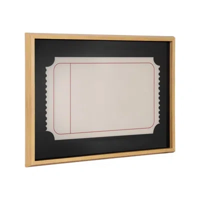 Kate And Laurel Single Ticket Dry Erase Bpg By The Creative Bunch Studio Framed Glass Dry Erase Wall Art White Board In Blake Natural