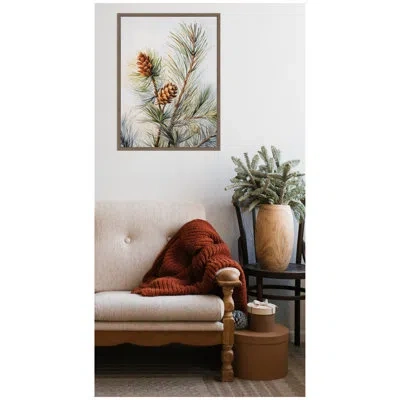 Kate And Laurel The Quiet Pine Forest I By The Creative Bunch Studio Framed Canvas Wall Art Print In Brown