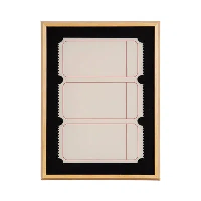 Kate And Laurel Triple Ticket Dry Erase Bpg By The Creative Bunch Studio Framed Glass Dry Erase Wall Art White Board In Blake Natural