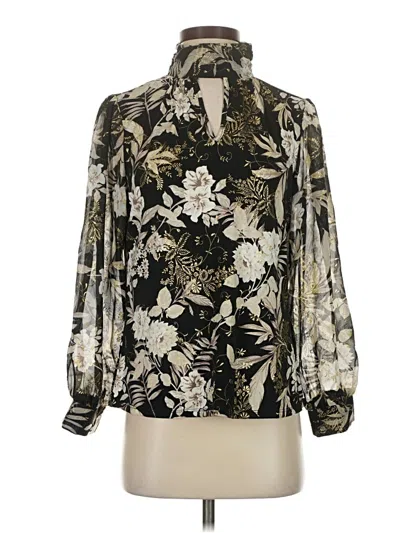 Pre-owned Kate And Lily Long Sleeve Blouse In Gold