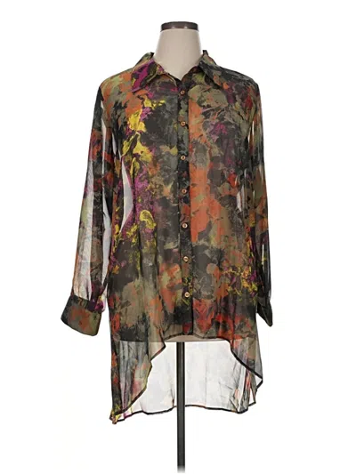 Pre-owned Kate & Mallory Designs 3/4 Sleeve Blouse In Brown