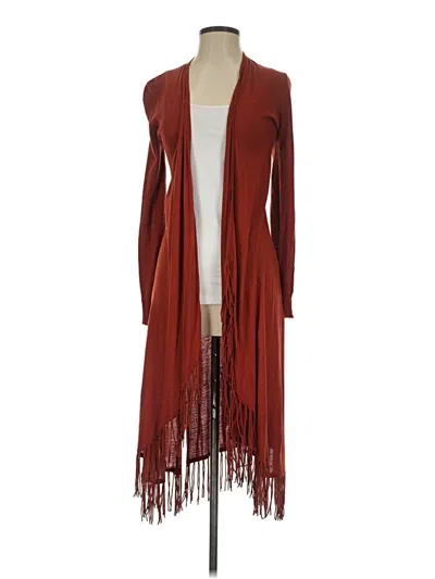 Pre-owned Kate & Mallory Designs Cardigan Sweater In Burgundy